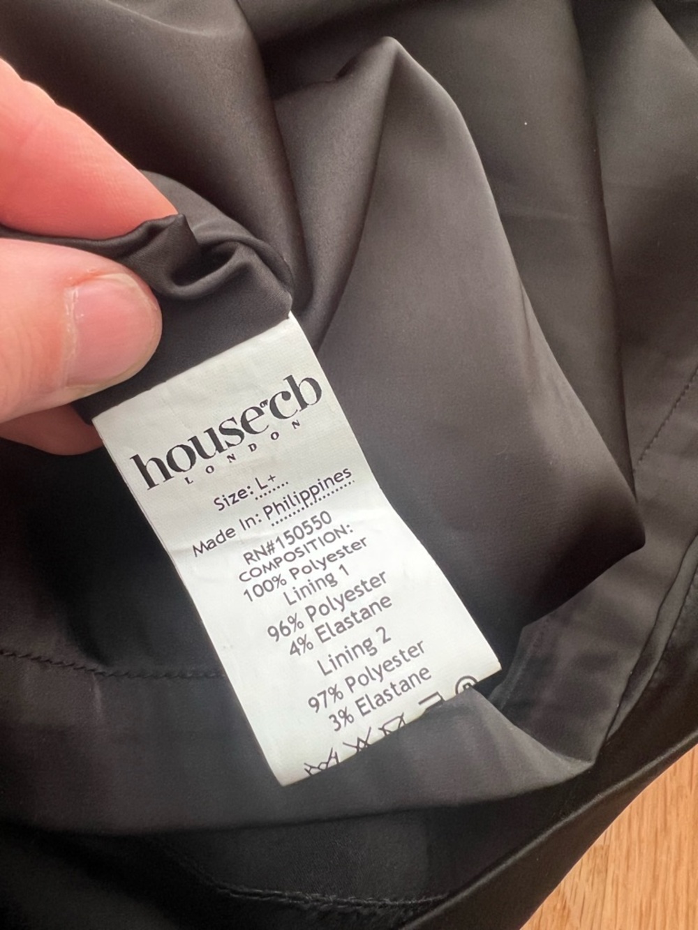 HOUSE OF CB 'Anais' Black Satin Pointed Corset Midi Dress cocktail size L+ - Picture 15 of 16